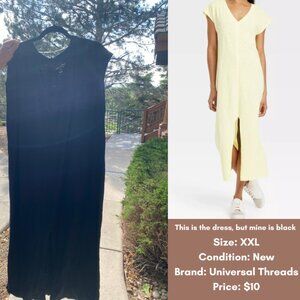 XXL Universal Threads Maxi T Shirt Dress - Black